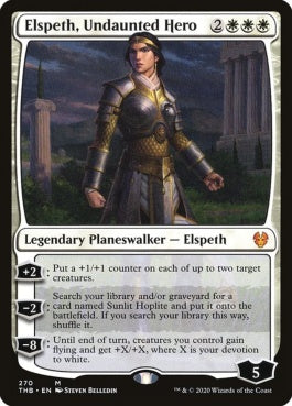 naokuroshop MTG [THB][270][白][M][EN][不屈の英雄、エルズペス/Elspeth, Undaunted Hero]（foil） NM