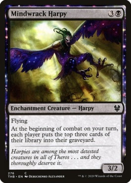 naokuroshop MTG [THB][276][黒][C][EN][精神潰しのハーピー/Mindwrack Harpy]（foil） NM