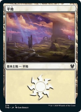 naokuroshop MTG [THB][279][土地][C][JP][平地/Plains]（foil） NM