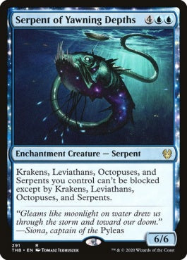 naokuroshop MTG [THB][291][青][R][EN][最深淵の海蛇/Serpent of Yawning Depths] NM