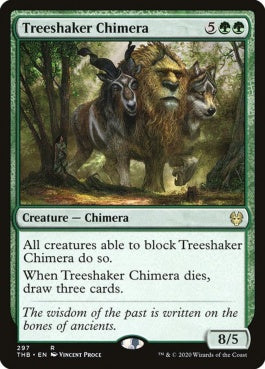 naokuroshop MTG [THB][297][緑][R][EN][大樹揺らしのキマイラ/Treeshaker Chimera]（foil） NM