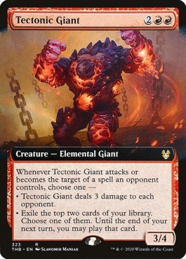 naokuroshop MTG [THB][323][赤][R][EN][地盤の巨人/Tectonic Giant]（foil） NM