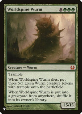 naokuroshop MTG [TheList-RTR][140][緑][M][JP][世界棘のワーム/Worldspine Wurm] NM