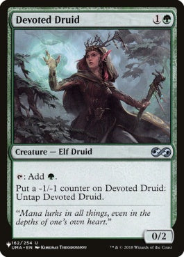 naokuroshop MTG [TheList-UMA][162][緑][U][EN][献身のドルイド/Devoted Druid] NM