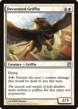 naokuroshop MTG [THS][007][白][U][EN][受勲したグリフィン/Decorated Griffin] NM