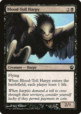 naokuroshop MTG [THS][079][黒][C][EN][血集りのハーピー/Blood-Toll Harpy] NM