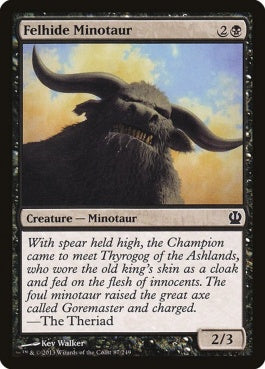 naokuroshop MTG [THS][087][黒][C][EN][悪魔の皮のミノタウルス/Felhide Minotaur] NM