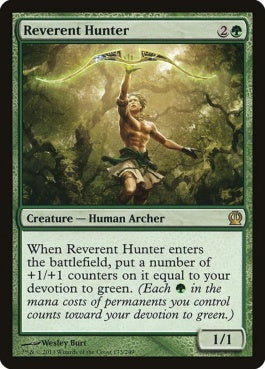 naokuroshop MTG [THS][173][緑][R][EN][恭しき狩人/Reverent Hunter] NM