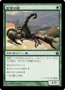 naokuroshop MTG [THS][177][緑][C][JP][菅草の蠍/Sedge Scorpion] NM