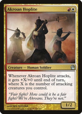 naokuroshop MTG [THS][185][多][U][EN][アクロスの重装歩兵/Akroan Hoplite] NM