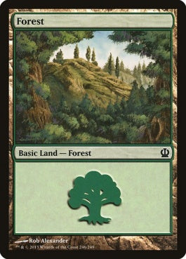 naokuroshop MTG [THS][246][土地][C][EN][森/Forest] NM