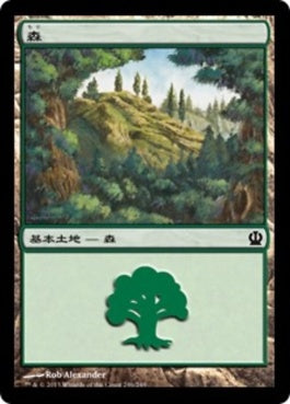 naokuroshop MTG [THS][246][土地][C][JP][森/Forest] NM