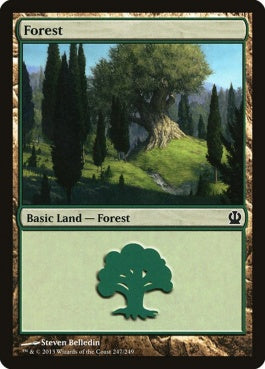 naokuroshop MTG [THS][247][土地][C][EN][森/Forest] NM