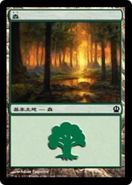 naokuroshop MTG [THS][248][土地][C][JP][森/Forest] NM