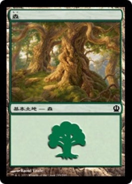 naokuroshop MTG [THS][249][土地][C][JP][森/Forest] NM