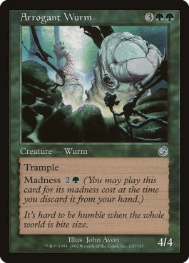 naokuroshop MTG [TOR][120][緑][U][EN][尊大なワーム/Arrogant Wurm] NM