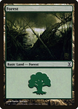 naokuroshop MTG [TSP][299][土地][C][EN][森/Forest] NM