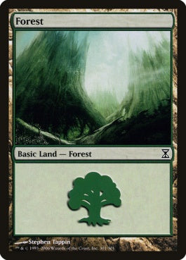 naokuroshop MTG [TSP][301][土地][C][EN][森/Forest] NM