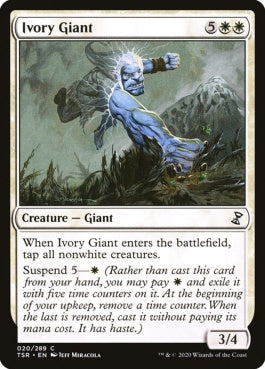 naokuroshop MTG [TSR][020][白][C][EN][象牙の巨人/Ivory Giant] NM