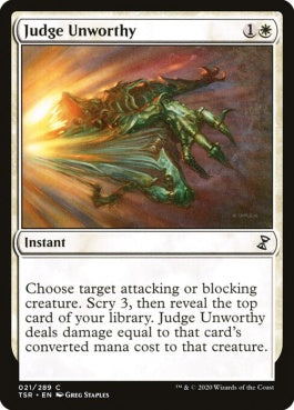 naokuroshop MTG [TSR][021][白][C][EN][卑しめる裁き/Judge Unworthy]（foil） NM