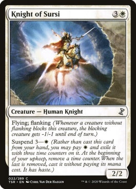 naokuroshop MTG [TSR][022][白][C][EN][サーシの騎士/Knight of Sursi]（foil） NM