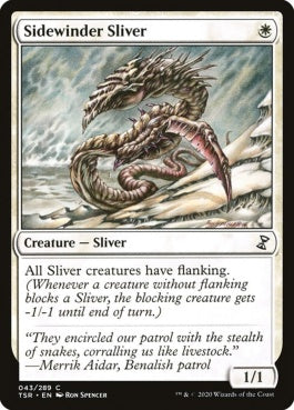 naokuroshop MTG [TSR][043][白][C][EN][横這スリヴァー/Sidewinder Sliver]（foil） NM