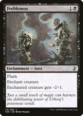 naokuroshop MTG [TSR][116][黒][C][EN][虚弱/Feebleness]（foil） NM