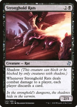 naokuroshop MTG [TSR][142][黒][U][EN][要塞の鼠/Stronghold Rats]（foil） NM