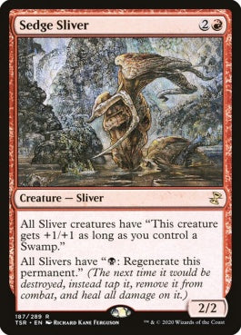 naokuroshop MTG [TSR][187][赤][R][EN][菅草スリヴァー/Sedge Sliver]（foil） NM