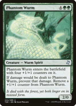 naokuroshop MTG [TSR][224][緑][U][EN][幻影のワーム/Phantom Wurm]（foil） NM