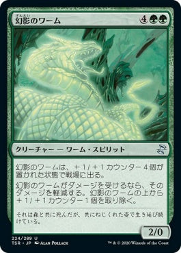 naokuroshop MTG [TSR][224][緑][U][JP][幻影のワーム/Phantom Wurm]（foil） NM