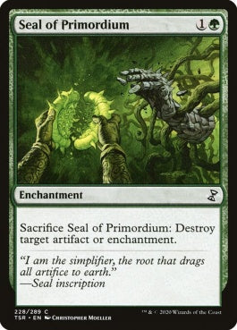 naokuroshop MTG [TSR][228][緑][C][EN][原基の印章/Seal of Primordium]（foil） NM