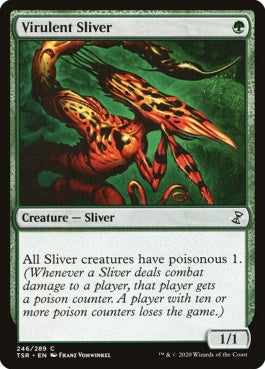 naokuroshop MTG [TSR][246][緑][C][EN][悪性スリヴァー/Virulent Sliver]（foil） NM