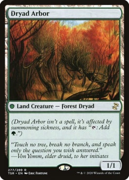 naokuroshop MTG [TSR][277][土地][R][EN][ドライアドの東屋/Dryad Arbor]（foil） NM