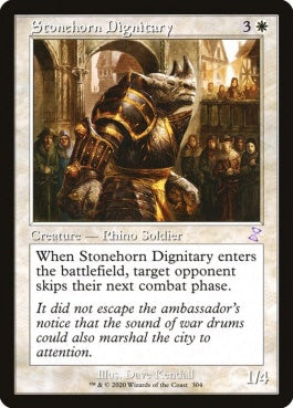 naokuroshop MTG [TSR][304][白][R][EN][石角の高官/Stonehorn Dignitary]（foil） NM