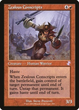 naokuroshop MTG [TSR][354][赤][R][EN][士気溢れる徴集兵/Zealous Conscripts]（foil） NM