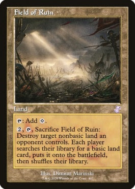 naokuroshop MTG [TSR][407][土地][R][EN][廃墟の地/Field of Ruin]（foil） NM