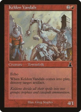 naokuroshop MTG [UDS][091][赤][C][JP][ケルドの蛮人/Keldon Vandals] NM