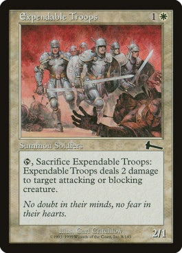 naokuroshop MTG [ULG][008][白][C][JP][捨て石の兵員/Expendable Troops] NM