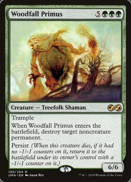 naokuroshop MTG [UMA][195][緑][R][EN][森滅ぼしの最長老/Woodfall Primus] NM