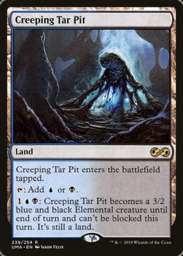 naokuroshop MTG [UMA][239][土地][R][EN][忍び寄るタール坑/Creeping Tar Pit] NM