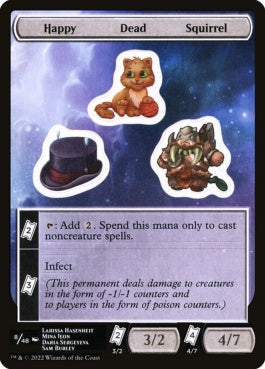 naokuroshop MTG [UNF][S08][EN][Happy/Dead/Squirrel][sticker] NM