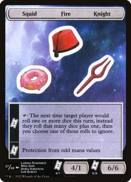 naokuroshop MTG [UNF][S27][EN][Squid/Fire/Knight][sticker] NM