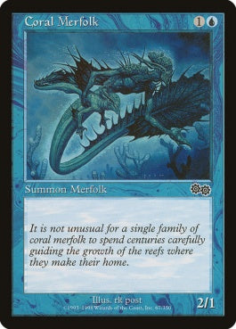 naokuroshop MTG [USG][067][青][C][EN][珊瑚マーフォーク/Coral Merfolk] NM