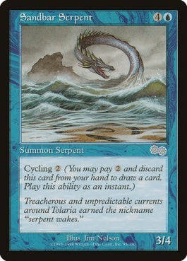 naokuroshop MTG [USG][095][青][U][JP][砂州の大海蛇/Sandbar Serpent] NM