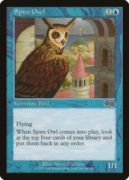 naokuroshop MTG [USG][098][青][C][JP][尖塔のフクロウ/Spire Owl] NM