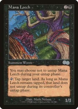 naokuroshop MTG [USG][141][黒][U][EN][マナ吸いヒル/Mana Leech] NM