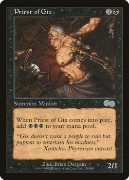 naokuroshop MTG [USG][150][黒][U][JP][ギックスの僧侶/Priest of Gix] NM