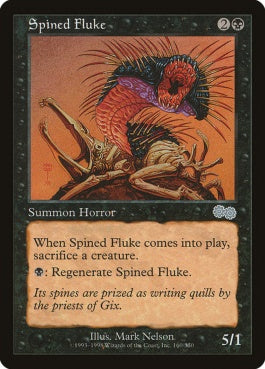 naokuroshop MTG [USG][160][黒][U][JP][針刺吸虫/Spined Fluke] NM