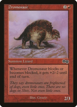 naokuroshop MTG [USG][182][赤][C][EN][ドロモザウルス/Dromosaur] NM